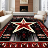 Ultra Soft Area Rug, Non Slip, Stain Resistant, Washable Area Rugs for Living Room, Bedroom, Vintage Warm Tones Accent(Red)
