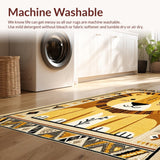 Ultra Soft Area Rug, Non Slip, Stain Resistant, Washable Area Rugs for Living Room, Bedroom, Playful Animal Print Decor(Gold)
