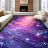Ultra Soft Area Rug, Non Slip, Stain Resistant, Washable Area Rugs for Living Room, Bedroom, Chic Pink Purple Tie Dye Nursery Rug(Purple)