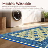 Ultra Soft Area Rug, Non Slip, Stain Resistant, Washable Area Rugs for Living Room, Bedroom, Intricate Pattern Neutral Home Office Area Rug(Beige)