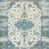 Ultra Soft Area Rug, Non Slip, Stain Resistant, Washable Area Rugs for Living Room, Bedroom, Chic Pastel Floral Motif(Beige)