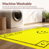 Ultra Soft Area Rug, Non Slip, Stain Resistant, Washable Area Rugs for Living Room, Bedroom, Joyful Modernist Aesthetic Flair(Yellow)