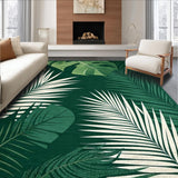Ultra Soft Area Rug, Non Slip, Stain Resistant, Washable Area Rugs for Living Room, Bedroom, Rustic Green Organic Textures(Green)