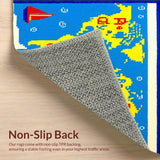 Interactive Colorful World Map Layout(Blue)