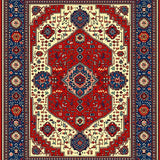 Ultra Soft Area Rug, Non Slip, Stain Resistant, Washable Area Rugs for Living Room, Bedroom, Traditional Vivid Entryway Antique-Inspired Carpet(Red)