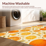 Ultra Soft Area Rug, Non Slip, Stain Resistant, Washable Area Rugs for Living Room, Bedroom, Vibrant Oval Shaggy Elegance(Orange)