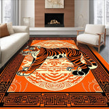 Ultra Soft Area Rug, Non Slip, Stain Resistant, Washable Area Rugs for Living Room, Bedroom, Exotic Orange Tiger Aesthetic(Orange)