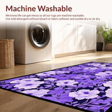 Ultra Soft Area Rug, Non Slip, Stain Resistant, Washable Area Rugs for Living Room, Bedroom, Lush Fluffy Lavender Shag Style(Purple)