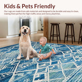 Contemporary Rustic Diamond Motif(Blue)