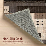 Ultra Soft Area Rug, Non Slip, Stain Resistant, Washable Area Rugs for Living Room, Bedroom, Playful Modern Rustic Motif(Gray)