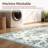 Ultra Soft Area Rug, Non Slip, Stain Resistant, Washable Area Rugs for Living Room, Bedroom, Elegant Soft Ivory and Gray Palette(Beige)