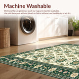 Ultra Soft Area Rug, Non Slip, Stain Resistant, Washable Area Rugs for Living Room, Bedroom, Non Slip Floral Runner for Kitchen and Hallway(Beige)