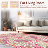 Ultra Soft Area Rug, Non Slip, Stain Resistant, Washable Area Rugs for Living Room, Bedroom, Abstract Modern Entryway Stain-Resistant Area Rug(Beige)