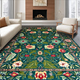 Ultra Soft Area Rug, Non Slip, Stain Resistant, Washable Area Rugs for Living Room, Bedroom, Rustic Earthy Botanical Ensemble(Blue)