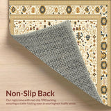 Ultra Soft Area Rug, Non Slip, Stain Resistant, Washable Area Rugs for Living Room, Bedroom, Woven Neutral Beige(Beige)