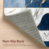 Chic Modern Gold Accents Design(Blue)