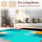 Contemporary Colorful Swirl Motif(Blue)