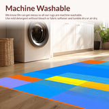 Vibrant Rainbow Geometric Design(Blue)