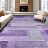 Ultra Soft Area Rug, Non Slip, Stain Resistant, Washable Area Rugs for Living Room, Bedroom, Luxurious Silver and Purple Palette(Purple)