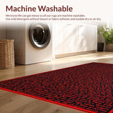 Ultra Soft Area Rug, Non Slip, Stain Resistant, Washable Area Rugs for Living Room, Bedroom, Playful Contemporary Text Design(Brown)