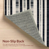 Contemporary Linear with Bold Dual Tone Striped Geometry and Sleek Symmetry(Beige)