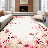 Ultra Soft Area Rug, Non Slip, Stain Resistant, Washable Area Rugs for Living Room, Bedroom, Whimsical Soft Blossom Decor(Pink)
