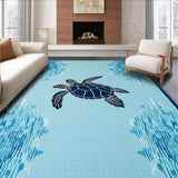Charming Nautical Welcome Mat(Blue)