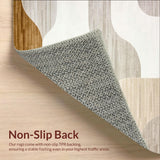 Beige Entryway Runner With Contemporary Abstract(Beige)