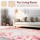 Ultra Soft Area Rug, Non Slip, Stain Resistant, Washable Area Rugs for Living Room, Bedroom, Vibrant Shaggy Pink Essence(Pink)