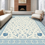 Ultra Soft Area Rug, Non Slip, Stain Resistant, Washable Area Rugs for Living Room, Bedroom, Serene Beach Vibes Decorative Piece(Blue)