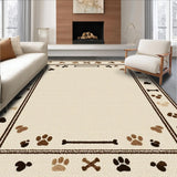Ultra Soft Area Rug, Non Slip, Stain Resistant, Washable Area Rugs for Living Room, Bedroom, Elegant Low Pile Textured Arrangement(Beige)