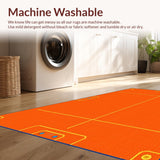 Ultra Soft Area Rug, Non Slip, Stain Resistant, Washable Area Rugs for Living Room, Bedroom, Dynamic Colorful Controller Motif(Orange)