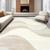 Stylish Transitional Creamy Swirl Art(Beige)