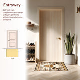 Ultra Soft Area Rug, Non Slip, Stain Resistant, Washable Area Rugs for Living Room, Bedroom, Contemporary Earthy Animal Motif(Beige)