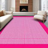 Ultra Soft Area Rug, Non Slip, Stain Resistant, Washable Area Rugs for Living Room, Bedroom, Elegant Minimalist Square Design(White)