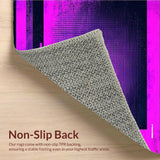 Ultra Soft Area Rug, Non Slip, Stain Resistant, Washable Area Rugs for Living Room, Bedroom, Striking 3D Gaming Visuals(Purple)