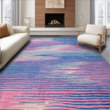 Ultra Soft Area Rug, Non Slip, Stain Resistant, Washable Area Rugs for Living Room, Bedroom, Contemporary Soft Pastel Abstract(Blue)