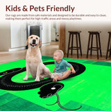 Ultra Soft Area Rug, Non Slip, Stain Resistant, Washable Area Rugs for Living Room, Bedroom, Sleek Emerald Abstract Snake Motif(Green)
