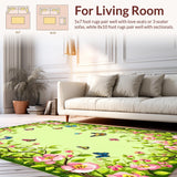 Artistic Butterfly Floral Motif(Green)
