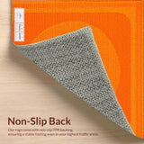 Ultra Soft Area Rug, Non Slip, Stain Resistant, Washable Area Rugs for Living Room, Bedroom, Charming Soft Geometric Expression(Orange)