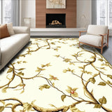Ultra Soft Area Rug, Non Slip, Stain Resistant, Washable Area Rugs for Living Room, Bedroom, Chic Beige Cream with Ornate Vine Like(Beige)