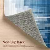 Ultra Soft Area Rug, Non Slip, Stain Resistant, Washable Area Rugs for Living Room, Bedroom, Skyline Vista Rug Grey & Blue Easy Care Rug(Blue)