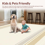 Elegant Cream & Beige Striped Area Modern Lines For Your Home(Beige)