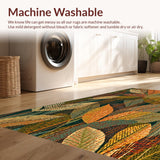 Ultra Soft Area Rug, Non Slip, Stain Resistant, Washable Area Rugs for Living Room, Bedroom, Striking Cute Geometric Arrangement(Brown)