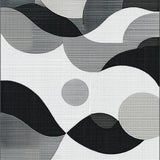 Dynamic Abstract Wavy Circles(Black)