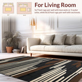 Ultra Soft Area Rug, Non Slip, Stain Resistant, Washable Area Rugs for Living Room, Bedroom, Rustic Animal Print Chic Design(Brown)
