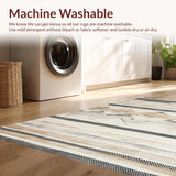 Ultra Soft Area Rug, Non Slip, Stain Resistant, Washable Area Rugs for Living Room, Bedroom, Vibrant Rustic Patchwork Visual Harmony(Beige)