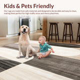 Ultra Soft Area Rug, Non Slip, Stain Resistant, Washable Area Rugs for Living Room, Bedroom, Khaki Door Mat Modern Non Skid Indoor Entrance Area(Beige)