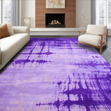 Ultra Soft Area Rug, Non Slip, Stain Resistant, Washable Area Rugs for Living Room, Bedroom, Charming Whimsical Color Burst(Purple)