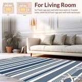 Ultra Soft Area Rug, Non Slip, Stain Resistant, Washable Area Rugs for Living Room, Bedroom, Contemporary Grey Starfish Aesthetic(Blue)